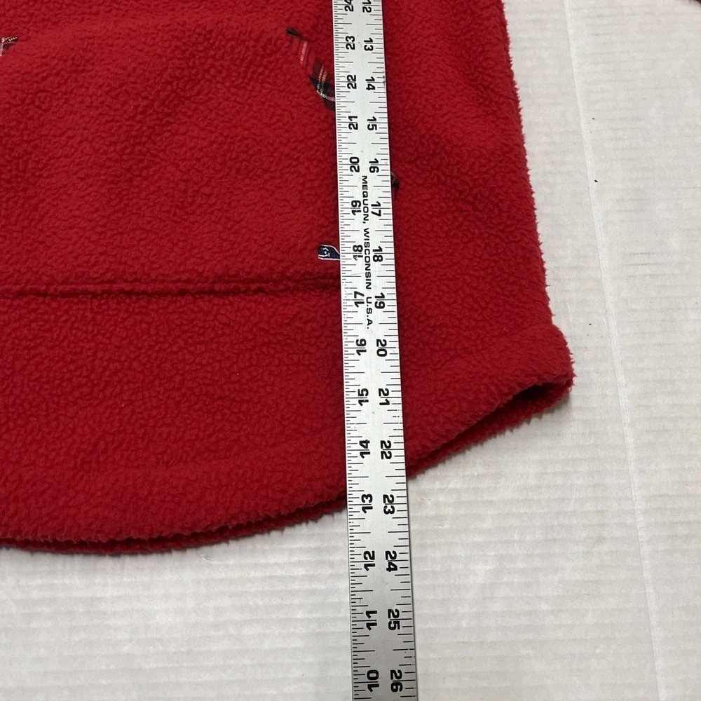Vineyard Vines Sherpa Mock Neck Tunic Kid M 10-12 Red Pullover School Preppy